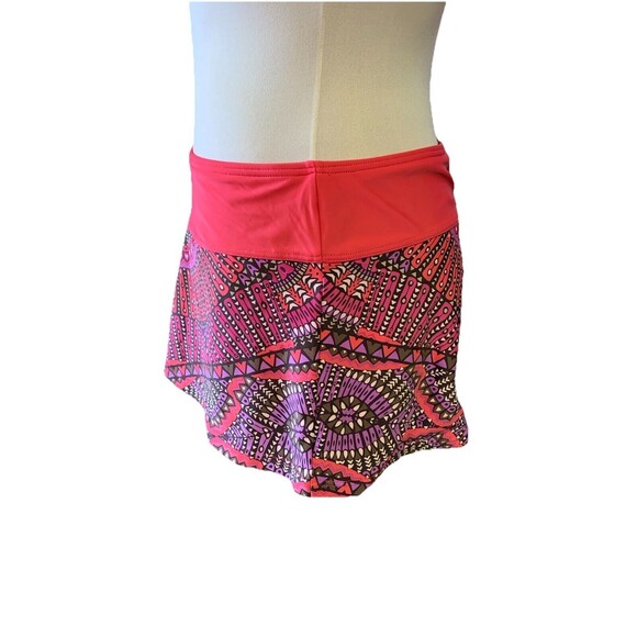 prAna Sz Small High Rise Swim Skirt Swimsuit Pink Purple Spring Break Gym EUC - Picture 6 of 11